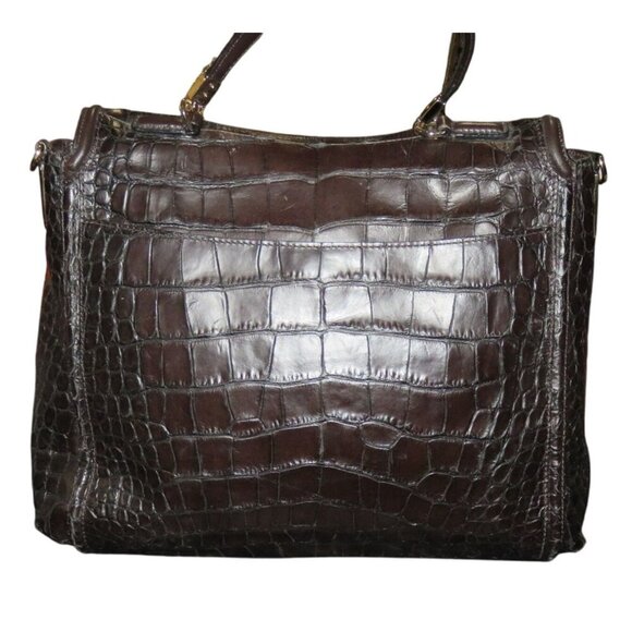 Coach Madison Croc Embossed Sadie Flap Satchel Crossbody 2013 F26335 - Picture 2 of 13